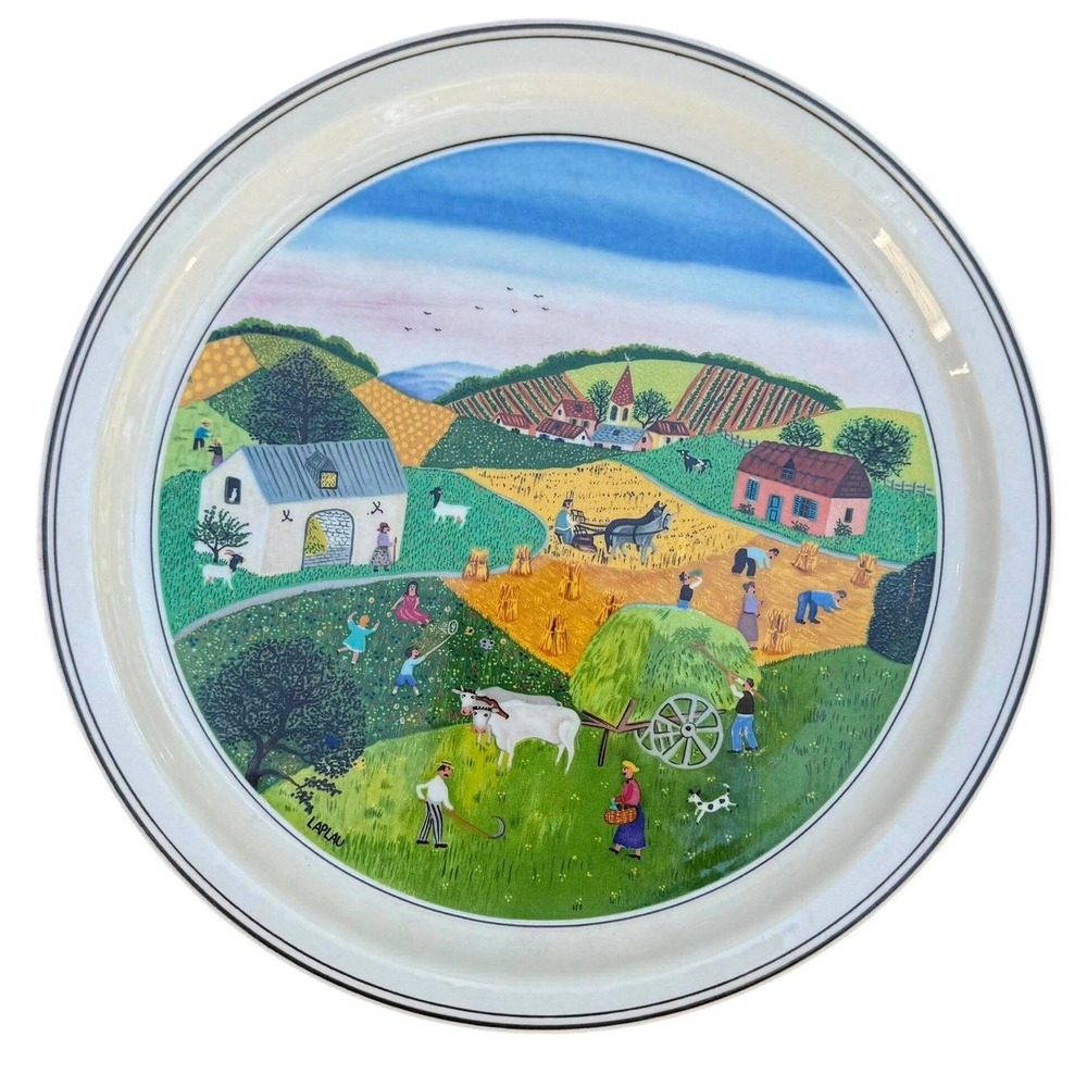 Vtg Villeroy & Boch Naif Four Seasons Summer Plate No 2 Gerard Laplau 9.25"